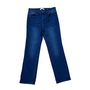 Honey & Bristle Premium Denim Straight Leg Jeans Medium Wash High Rise Womens 8P